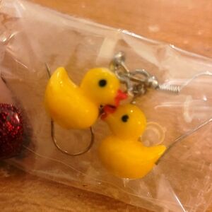 Yellow Duck Earrings